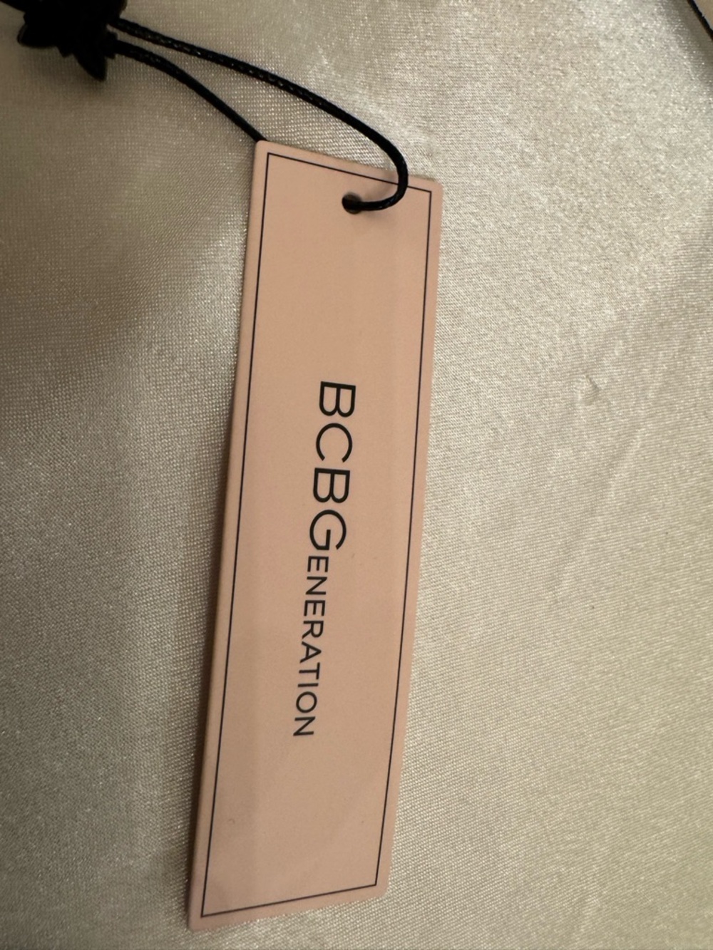 BCBGeneration Taupe Shoulder Bag with Dark Trim - Picture 2 of 4